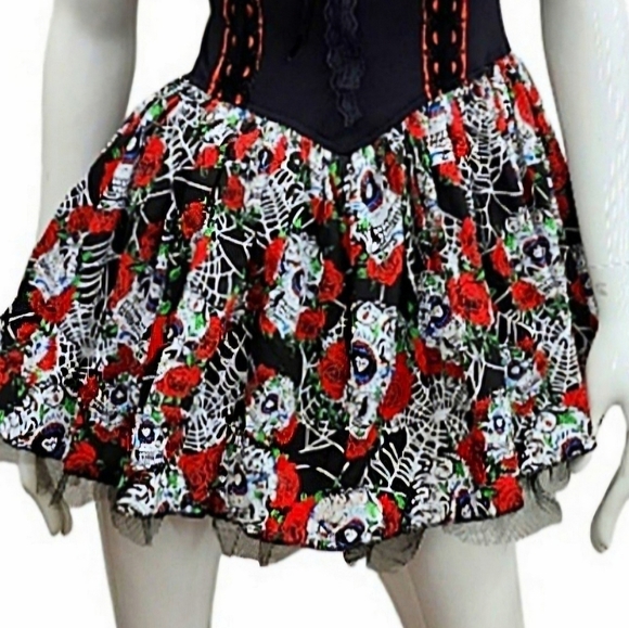 Hot Topic Wholesale Bundle Sugar Skulls Corset Tulle Mini 10 Dresses M NWT - Picture 8 of 12